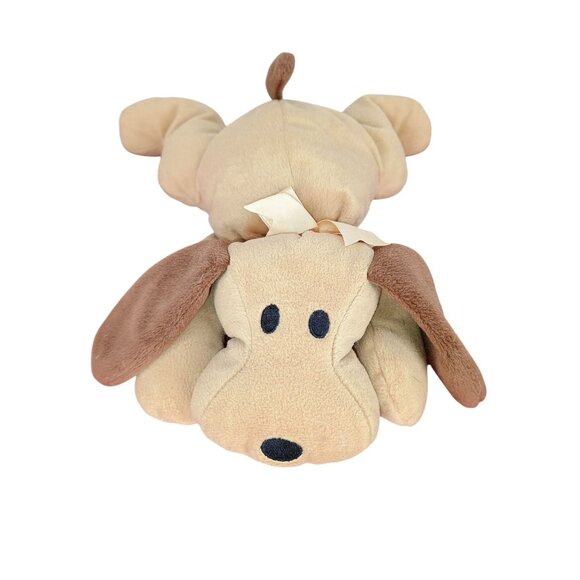 Vintage 1994 TY Pillow Pal Woof Brown Puppy Dog Plush - Picture 1 of 6